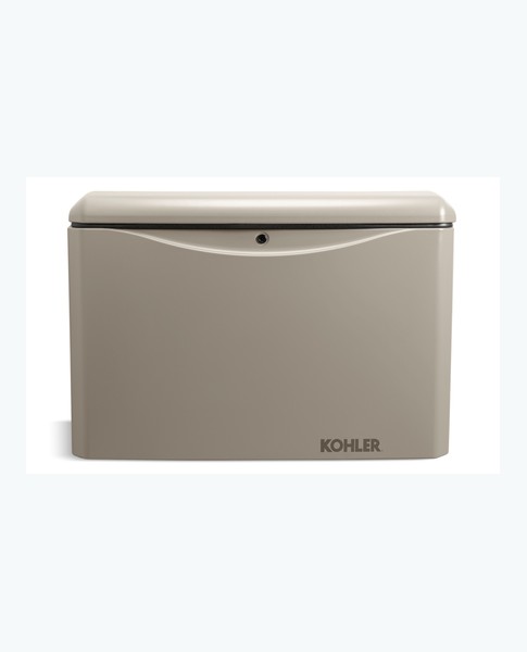 Kohler 26kW air-cooled standby generator, front view